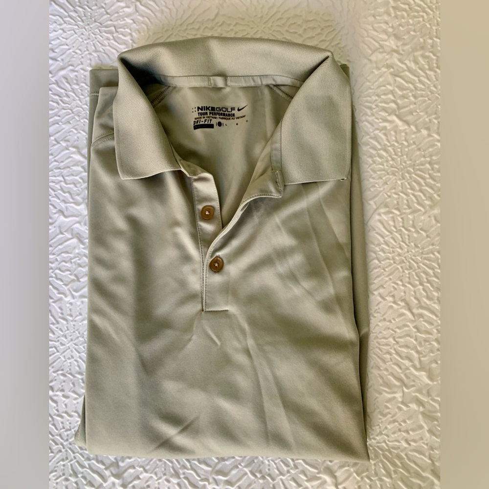 Nike Golf Mens Large Tour Performance Dri-Fit Polo Short Sleeve Shirt
